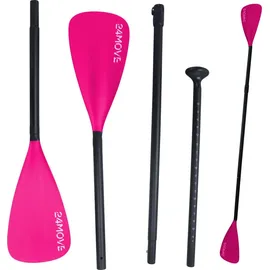 24move Doppelpaddel 2 in 1 Aluminium 230 cm Pink