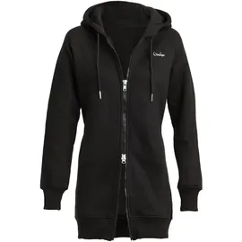 Winshape Lange, kuschelige Hoodie-Jacke mit 2-Wege-Zipper J006 in schwarz | Gr.: XS