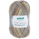 Gründl Hot Socks Madena (Sockenwolle aus 75% Schurwolle (superwash) und 25% Polyamid, Made in Italy, 4-fach Sockengarn, 100 g / 420 m, Nadelstärke: 2,5 mm - 3 mm, 1 x 100 g), nut-mix