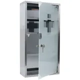 FIVMEN Medizinschrank Medizinschrank Abschließbar Edelstahl Apothekerschrank Mattglas Tür 57.5 cm