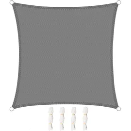 Woltu Sonnensegel Rechteck HDPE 300 x 300 cm Grau