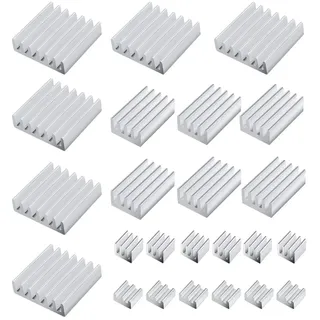Kühlrippen, 24 Stück Kühlkörper aus Aluminium, Heatsink Raspberry Pi 4 für Raspberry Pi 4 Modell B (4 Größen)