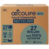 oecolife Toilettenpapier 3-lagig Recycling 27 Rollen
