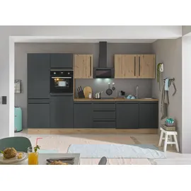 kochstation Küchenzeile Florida 340 cm schwarz