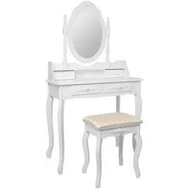 ML-Design Schminktisch Weiß, Holzwerkstoff, 40x140x75 cm, Schlafzimmer, Schminktische