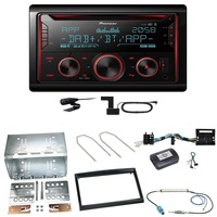 Pioneer FH-S820DAB DAB+ Bluetooth USB Einbauset für Citroen C2 C3 Berlingo Jumpy