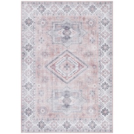 NOURISTAN Teppich »Gratia«, rechteckig, Orientalisch, Vintage, Flachgewebe Teppich,Wohnzimmer, Schlafzimmer, rosa
