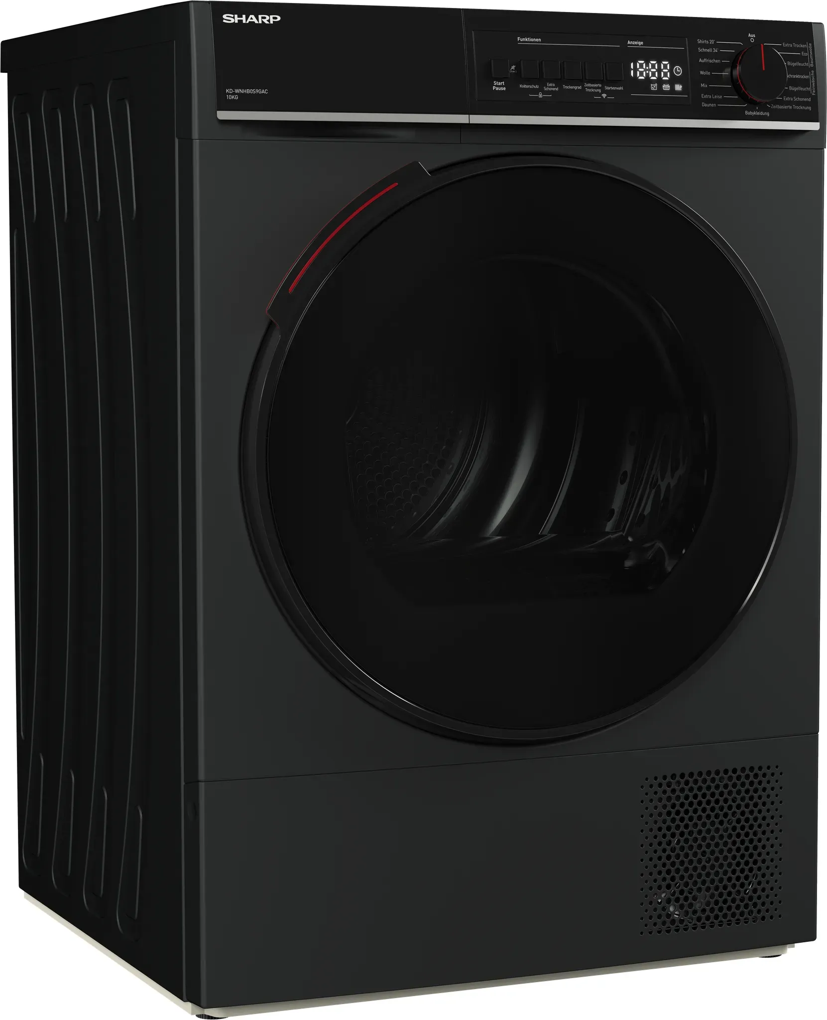 SHARP Wärmepumpentrockner "KD-WNHB0S9GAC-DE", Energieeffizienz: C (A-G), grau, B:60cm H:84,5cm T:61cm, Trockner