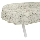 ANRO Wachstuchtischdecke abwaschbar Oval 220 x 140 cm Eukalyptus