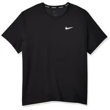 Nike Dri-FIT UV Miler kurzarm Laufshirt Herren 010 black/reflective silv XXL