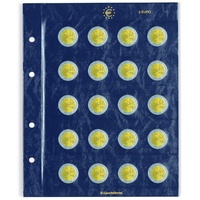Leuchtturm 312494 Münzblätter Vista - Sammelblätter für je 10 2-Euro-Münzen - 2er Pack