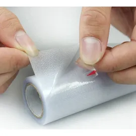 Klemmfix 2er Set Fensterfolie selbsthaftend Streifen LxB 200x67 cm Sichtschutzfolie Anti-UV statische Haftung Folie selbstklebend, 201916000-2