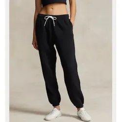 Polo Ralph Lauren für Damen. 211943009003 Fleece-Athletik-Hose schwarz (XS), Lässig, Baumwolle