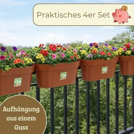 GarPet Geländerkasten Balkon 49 x 21 x 23 cm Rot