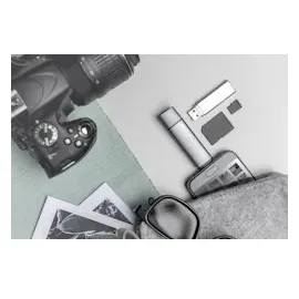 Digitus DA-70886 Combo Card Reader Hub (USB-C+USB 3.0) grau