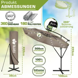 tillvex Ø 300 cm Cappuccino