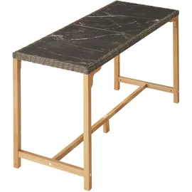 Tectake Gartentisch 161 x 64,5 x 99,5 cm Beige/Grau