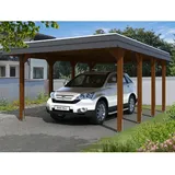 SKANHOLZ Carport Spreewald 3,96 x 5,89 m schwarz Blende inkl. Pfostenanker