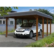 SKANHOLZ Carport Spreewald 3,96 x 5,89 m schwarz Blende inkl. Pfostenanker