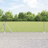 vidaXL Zaunpfosten 25 x 0,6 m Silber/Stahl