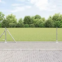 vidaXL Zaunpfosten 25 x 0,6 m Silber/Stahl