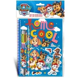 PAW PATROL - Schreibwaren-Set für Kinder, Notizbuch, A5, Bleistift, Stift, Radiergummi, Miniblock, Sticker