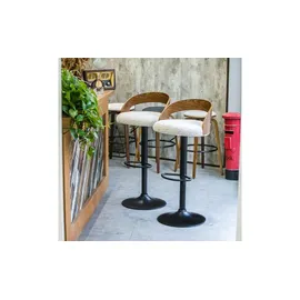 Möbel Kraft Barhocker 2er-Set 46 x 101 cm Weiß