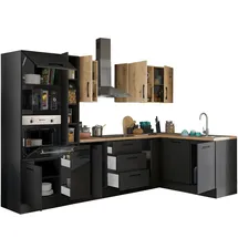 BASIC by Balculina Winkelküche Turin L-Form 310 cm schwarz