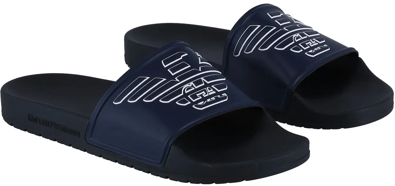 Emporio Armani Badeschuhe Sliders navyblau Herren