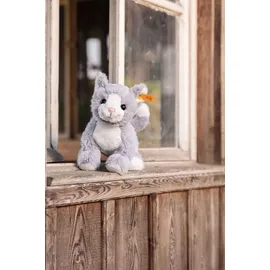 Steiff Soft Cuddly Friends Cassie Katze 26 cm Eisblau/Weiss