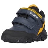 GEOX B Baltic Boy B ABX A Sneaker, Navy/OCHREYELLOW, 20 EU