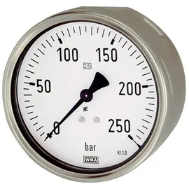 Riegler Manometer, Robustausfür, G 1/2 hinten exzentr., 0-10,0 bar, Ø100