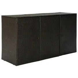 Merxx Mülltonnenbox 3er 240 l 228 x 123 x 78 cm braun