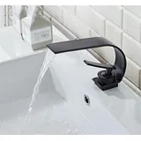 Moderne Waschtischarmatur, Schwarz/weiß, Einhebel-waschtischarmatur, Wasserfallarmatur Für Warm- Und Kaltwasser