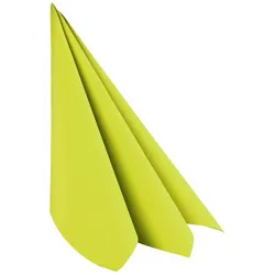 VEPATIM 100x Servietten Airlaid 40x40cm 1/4 -Falz stoffähnlich hochwertig gelbgrün