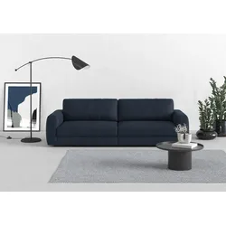 Big-Sofa TRENDMANUFAKTUR "Bourbon, Designsofa", blau (nachtblau), B:264cm H:84cm T:111cm, 100% Polyester, Sofas, mit extra hohem Sitzkomfort, in trendigem Cord Bezug erhältlich