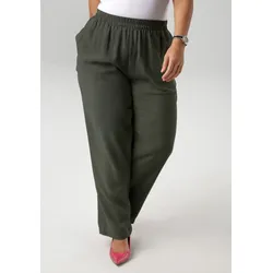 Aniston PLUS Schlupfhose, aus strukturierter Ware Aniston PLUS oliv 54