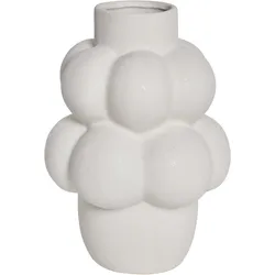 Blumenvase Flaschenhals VIMBA Steinzeug 32 cm Cremeweiß