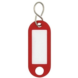 Wedo 10er-Pack Schlüsselanhänger mit S-Haken rot, 52x21 cm