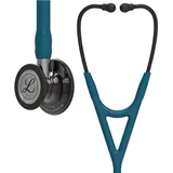 3M Littmann Cardiology IV Stethoskop für die Diagnose, hochglänzendes, Smoke-Finish Bruststück, karibikblauer Schlauch, hochglanzpolierter Schlauchanschluss und rauchfarbene Ohrbügel, 69 cm, 6234