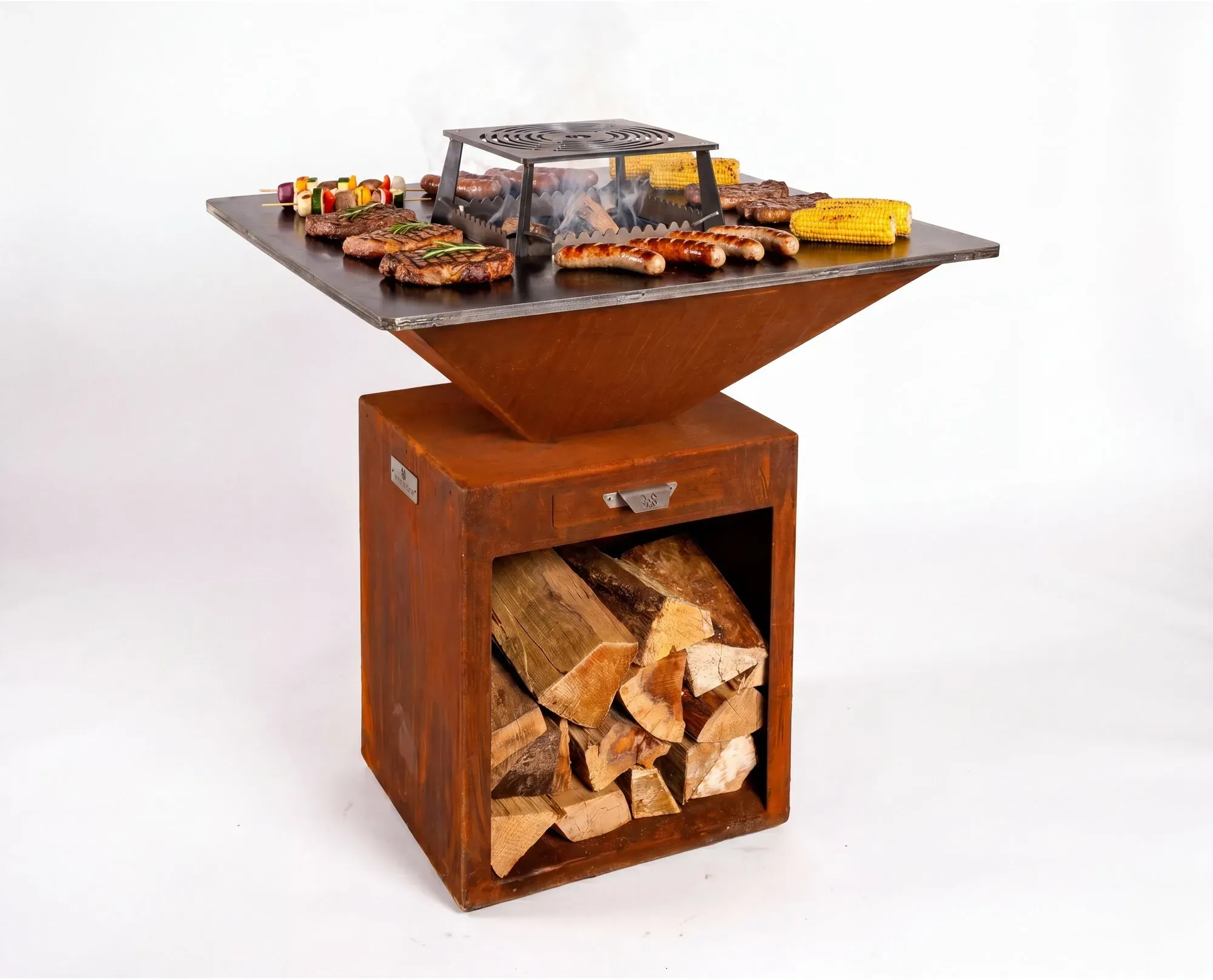 BlackForestSteel »FyrR Classic Storage Corten« Plancha Grill 85x85 cm