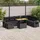 vidaXL Garten-Sofagarnitur 9-tlg. schwarz