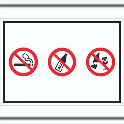 Aufkleber Alkohol Rauchen Glas verboten Symbol A1 (594x841mm)