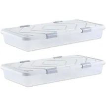 Vevor Unterbettaufbewahrungsbox 101 x 51 x 15 cm 2-tlg. Grau