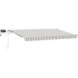 vidaXL Einziehbare Markise 600 x 350 cm hellgrau/weiß