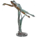 Aubaho Dekoobjekt Wasserspeier Frosch Brunnen Bronze Replikat Retro Design Dekoration