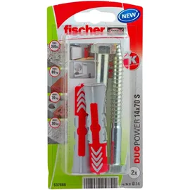 Fischer Duopower 14 x 70 S K NV Dübelset 2 Stück