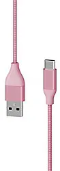 XLAYER 217085 1 x USB C Stecker auf 1 x USB Stecker Ladekabel 1,5m Rosa