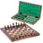 SQUARE ENIX Square - Schach Schachspiel Consul + 2 x Extra Damen - Schachbrett aus Holz - 48 x 48 cm & Schachfiguren mit Gewicht