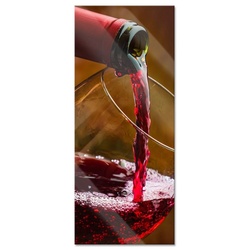 Pixxprint Glasbild Edler Rotwein, Edler Rotwein (1 St), Glasbild aus Echtglas, inkl. Aufhängungen und Abstandshalter bunt|rot 100 cm x 40 cm